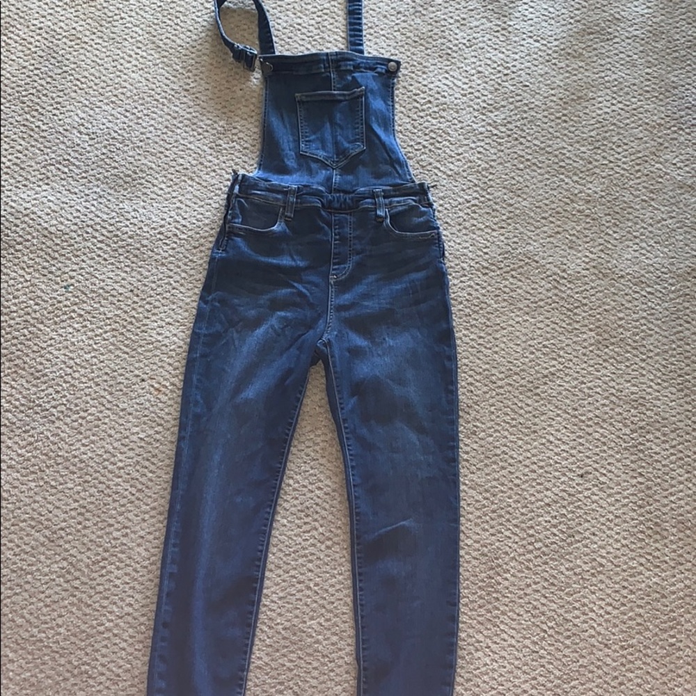 High waist jean jumper